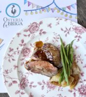 Entrecôte di Manzo dell'Altopiano delle Manie,Cipolla Margherita e Fagiolini