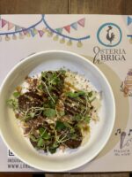Falafel di Asparagi e Piselli, Maionese all'Erba Cipollina e Mandorle tostate